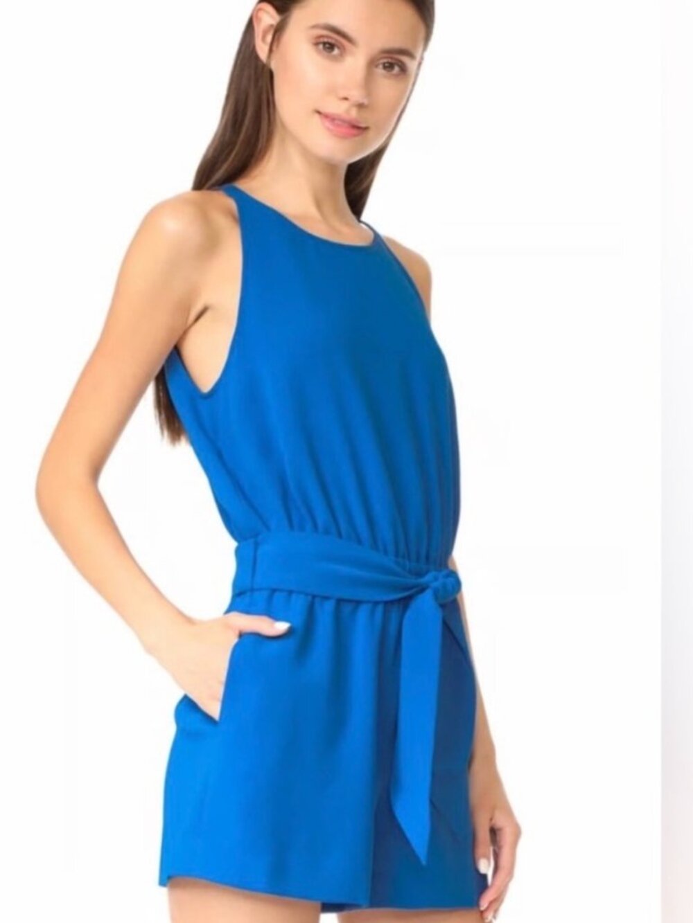 Royal Blue Club Monaco "Taye" Sleeveless Romper, 2